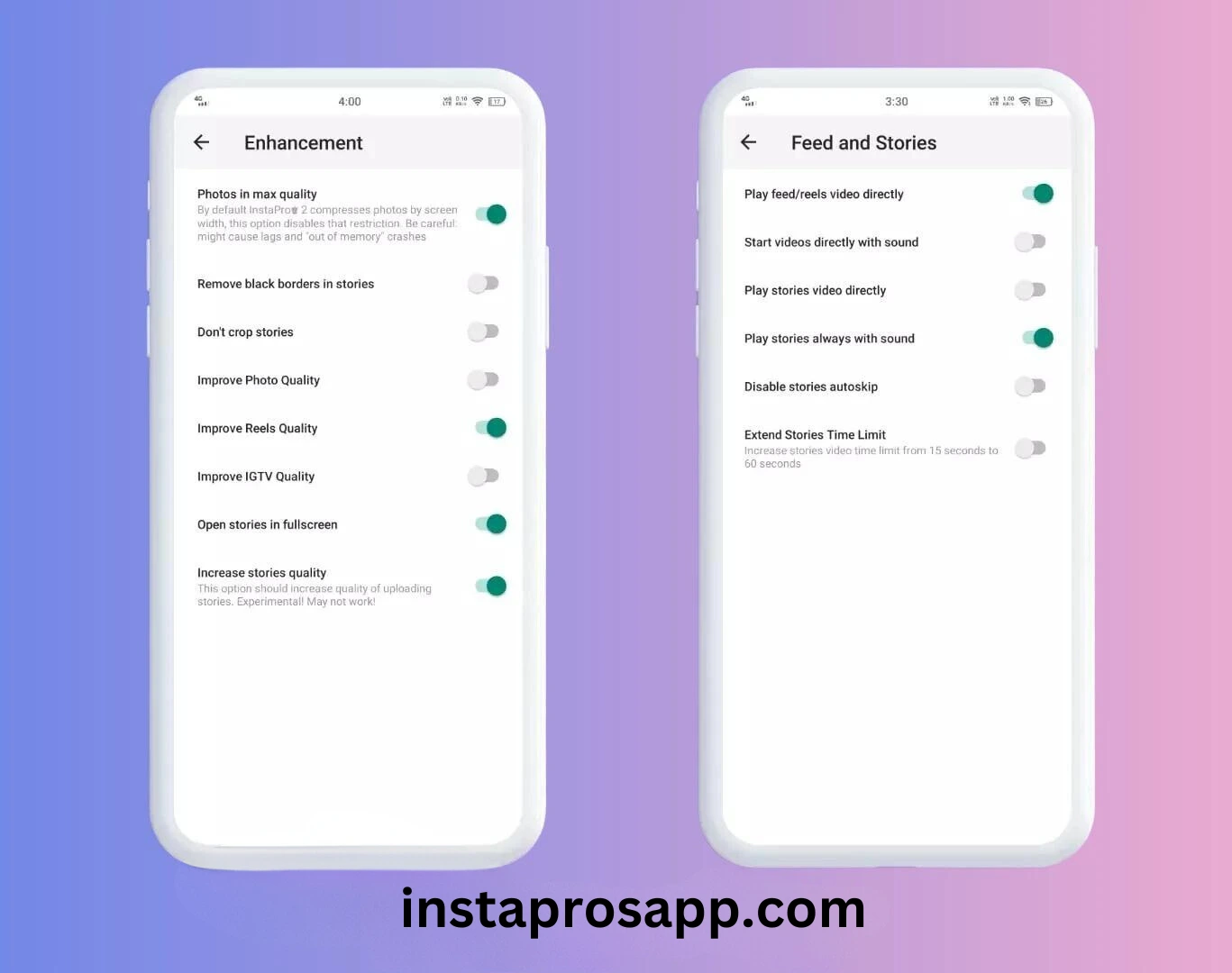Insta Pro Apk pics with feed storie and enhancement